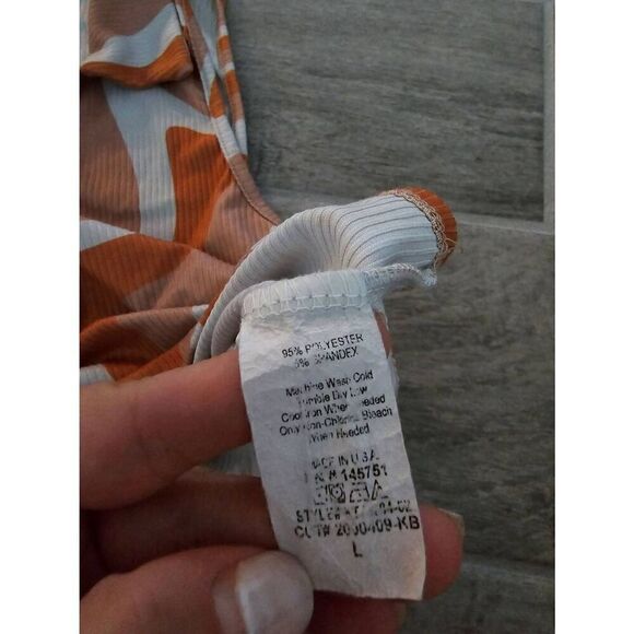 Peach Love Retro Tank Hippy Y2K 90s Orange‎ Size Medium Large - Picture 5 of 7